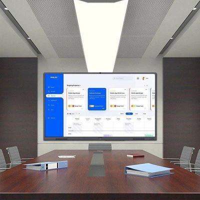 Tavola bianca con touchscreen interattivo elettronico 4K per ufficio di formazione