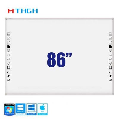 86 pollici vetro temperato Smart Whiteboard con Wi-Fi Bluetooth connettività USB per il supermercato scolastico