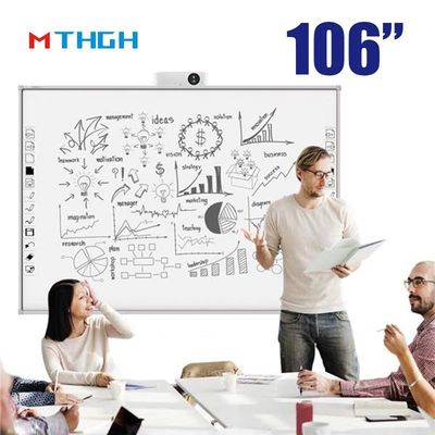 106 pollici touch elettromagnetico Smart Whiteboard 3840X2160 Risoluzione dello schermo per l'interazione scolastica