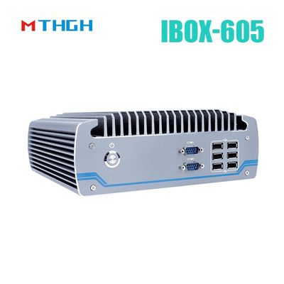 Intel Core I5-8500T Chassis in alluminio Mini PC, PC industriale senza ventole IBOX-605