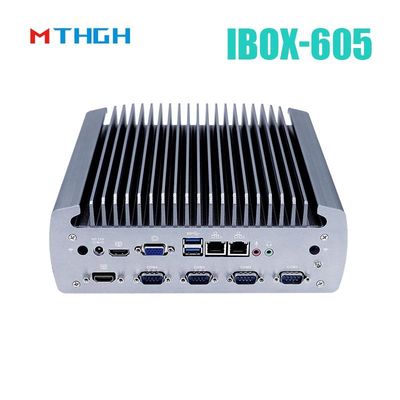 Intel Core I5-8500T Chassis in alluminio Mini PC, PC industriale senza ventole IBOX-605
