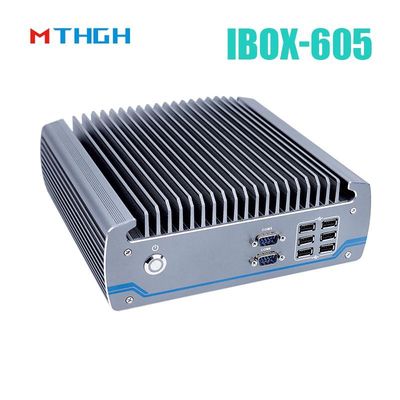 Intel Core I5-8500T Chassis in alluminio Mini PC, PC industriale senza ventole IBOX-605
