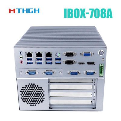 I3 6100T Quad Core Fanless Industrial Mini PC Con 12V DC Power Supply E 64G SSD