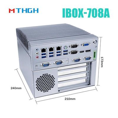 I3 6100T Quad Core Fanless Industrial Mini PC Con 12V DC Power Supply E 64G SSD