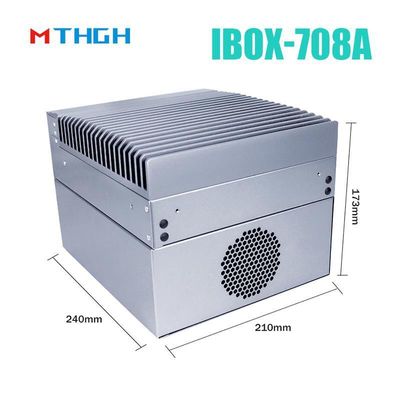 I3 6100T Quad Core Fanless Industrial Mini PC Con 12V DC Power Supply E 64G SSD