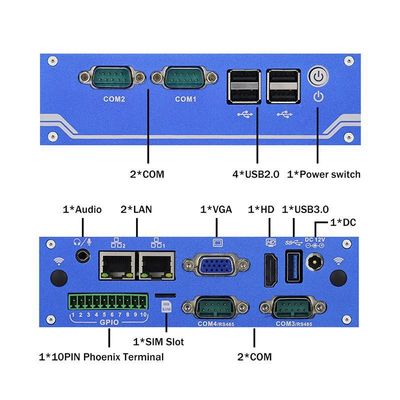 Nano Titanio Grigio Mini PC industriale N11 DC 12V Input 2XIntel I210-AT/I211-AT 1000M