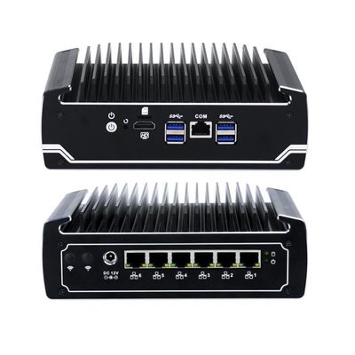 IBOX-501 N18 Mini PC industriale senza ventilatore Quad Core 32 GB Storage con MSATA
