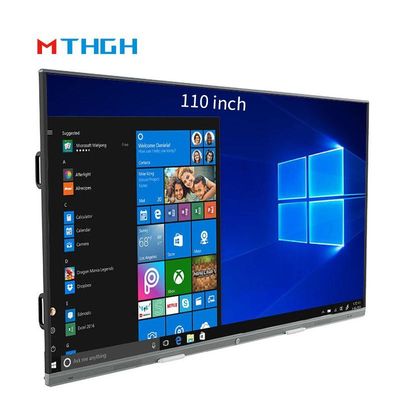 110 pollici touch interattivo whiteboard 350cd/m2 luminosità scorrevole all-in-one