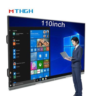 110 pollici touch interattivo whiteboard 350cd/m2 luminosità scorrevole all-in-one