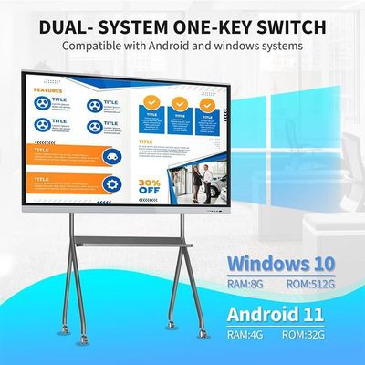 86 pollici 16 9 touch screen interattivo lavagna 4K 300cd/M2 Tecnologia a infrarossi