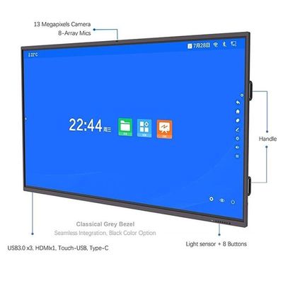 4K 65 pollici 16:9 Interattiva lavagna LCD Infrarosso / Tocco capacitivo per l'istruzione intelligente