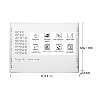 Tavola interattiva da 83 pollici con CPU opzionale I3/i5/i7/i9 10 punti 60 milioni di tocchi Risoluzione 3840*2160
