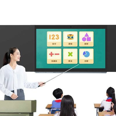 Tavola nera elettronica intelligente da 75 pollici con tensione di ingresso 180-260V AC