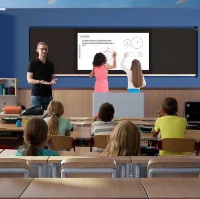 4K 86 Inch Digital Smart Whiteboard 16 9 Aspect Ratio con processore I3/I5/I7/I9
