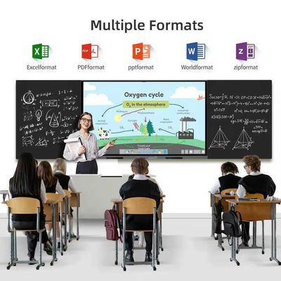4 GB di RAM Smart Digital Blackboard con display da 75 pollici e porte HDMI
