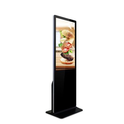 Segnaletica digitale nera da 49 pollici con connettività Wi-Fi / Bluetooth / USB e uscite audio / auricolari per un'uscita audio ottimale