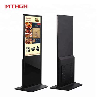 Segnaletica digitale nera da 49 pollici con connettività Wi-Fi / Bluetooth / USB e uscite audio / auricolari per un'uscita audio ottimale