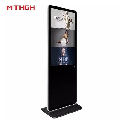 Segnaletica digitale nera da 49 pollici con connettività Wi-Fi / Bluetooth / USB e uscite audio / auricolari per un'uscita audio ottimale
