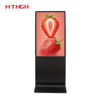 49 pollici 1080 P Risoluzione Digital Signage Standing con 8GB di spazio di archiviazione e connettività Wi-Fi / Bluetooth / USB