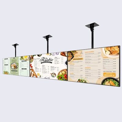 Ristorante Segnaletica digitale elettronica 49 pollici Display digitale a parete con risoluzione 3840x2160
