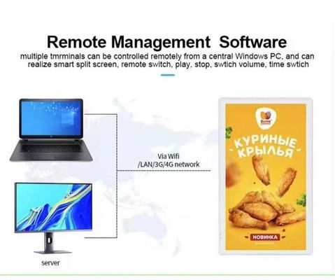Schermo pubblicitario digitale montato a muro per l'ascensore interno per display pubblicitario personalizzabile