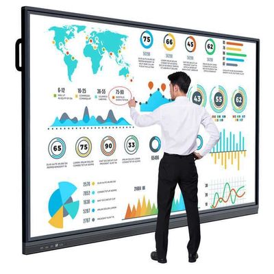 Tabella interattiva per la classe scolastica tabella di presentazione touch screen con durata ≥50000 ore e facile installazione