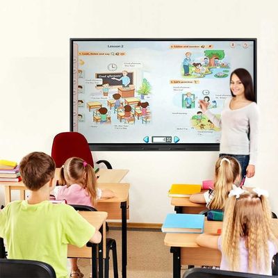 110 pollici Display touch screen interattivo 16 9 Aspect Ratio Interfaccia DP Tavola di dimostrazione professionale