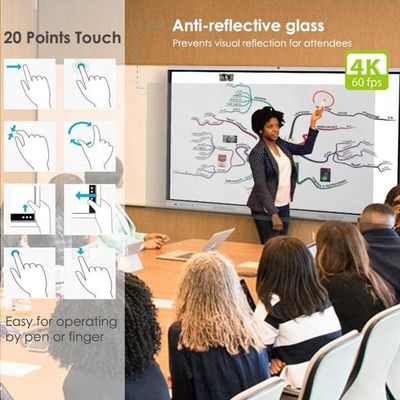 Pannello di visualizzazione intelligente con touchscreen immersivo 3840x2160 4K Risoluzione 1200 1 Contrasto