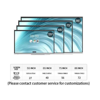 Disegno interattivo touch screen di alta qualità Tavola bianca di dimostrazione 55 pollici Android 13.0 System Version