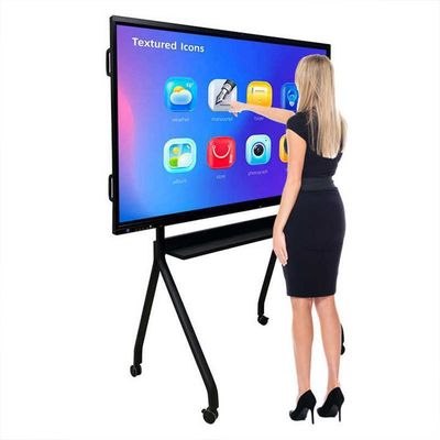 65 pollici touch screen interattivo lavagna 4K pannelli di schermo Smart display con punti infrarossi 10/20 e Android 13.0