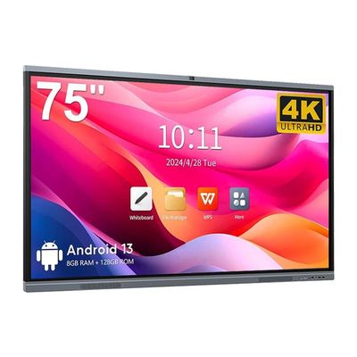 SCUOLA 4K HD White interattiva Android13 8 128G Win10 Dual System Touch Display