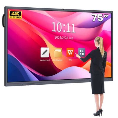 SCUOLA 4K HD White interattiva Android13 8 128G Win10 Dual System Touch Display