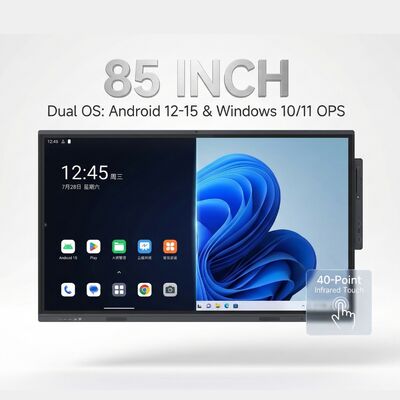 Lavagna Interattiva Touch Screen con Sensazione di Scrittura Naturale e Superficie Antiriflesso con Protezione in Vetro Temperato